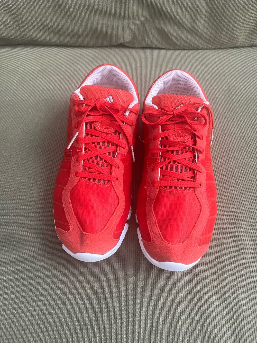 adidas White and Coral Running Shoe Interior